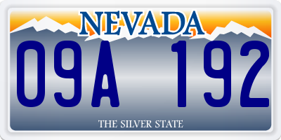 NV license plate 09A192