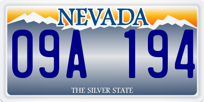 NV license plate 09A194