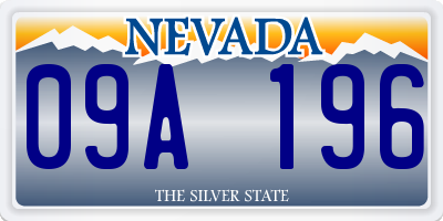 NV license plate 09A196