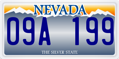 NV license plate 09A199