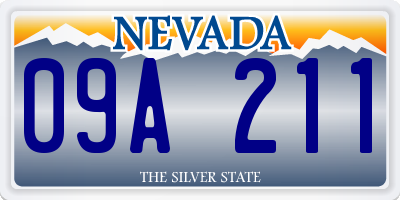 NV license plate 09A211