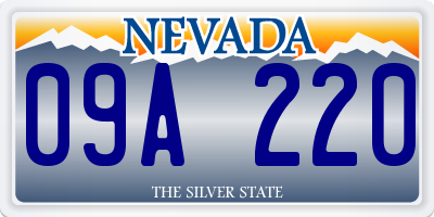 NV license plate 09A220