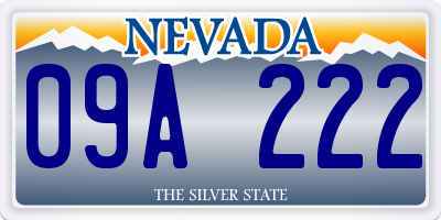 NV license plate 09A222