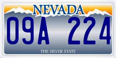 NV license plate 09A224