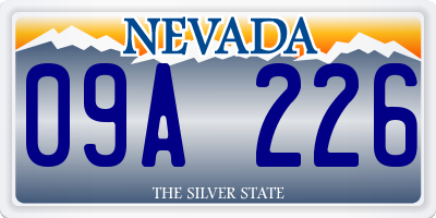 NV license plate 09A226