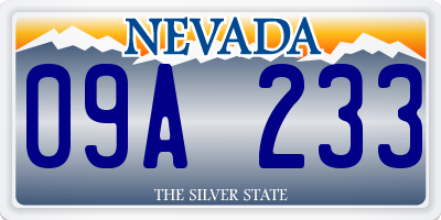 NV license plate 09A233