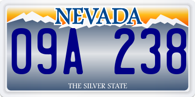 NV license plate 09A238