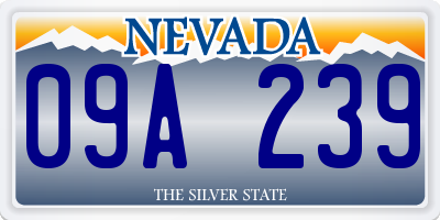 NV license plate 09A239