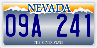 NV license plate 09A241