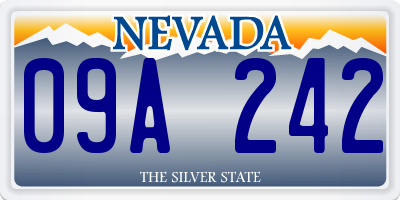 NV license plate 09A242