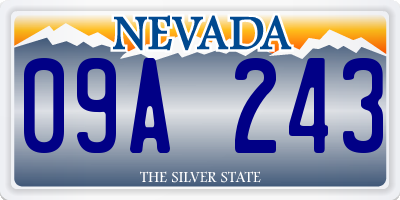 NV license plate 09A243