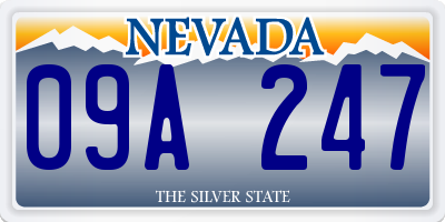 NV license plate 09A247