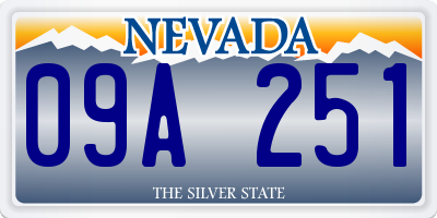 NV license plate 09A251