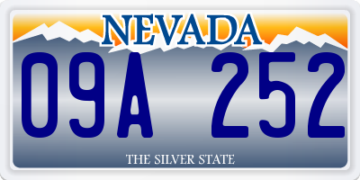 NV license plate 09A252