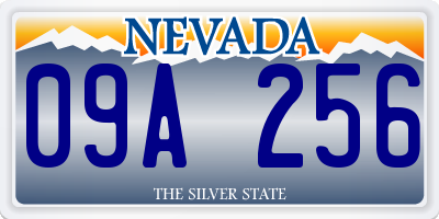 NV license plate 09A256