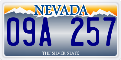 NV license plate 09A257