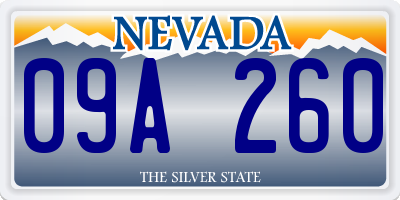 NV license plate 09A260