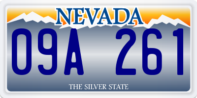 NV license plate 09A261