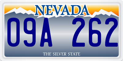 NV license plate 09A262