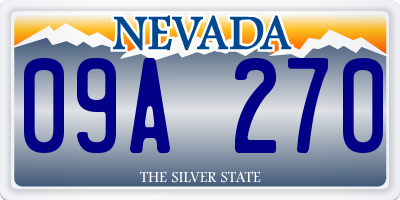 NV license plate 09A270