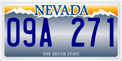 NV license plate 09A271