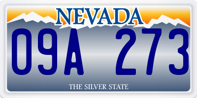 NV license plate 09A273