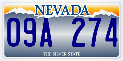 NV license plate 09A274