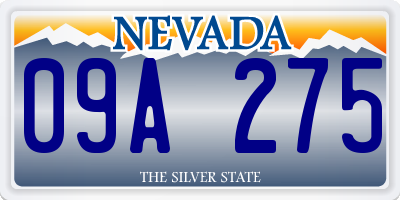 NV license plate 09A275