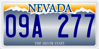 NV license plate 09A277