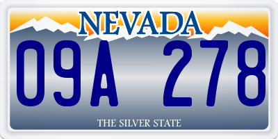 NV license plate 09A278