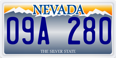 NV license plate 09A280