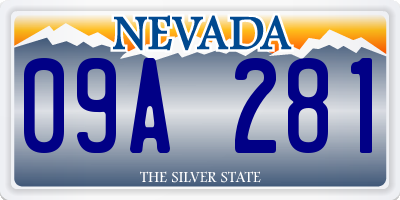 NV license plate 09A281