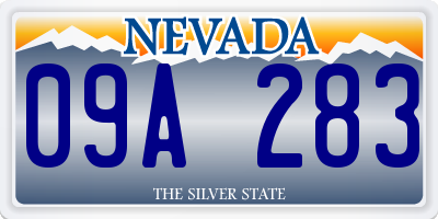 NV license plate 09A283