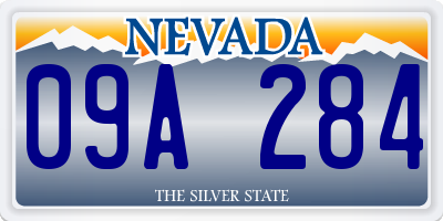 NV license plate 09A284