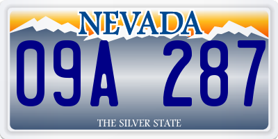 NV license plate 09A287