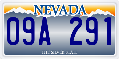 NV license plate 09A291