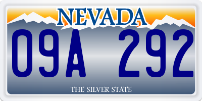 NV license plate 09A292