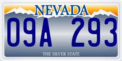 NV license plate 09A293