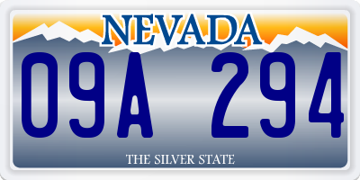 NV license plate 09A294