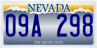 NV license plate 09A298