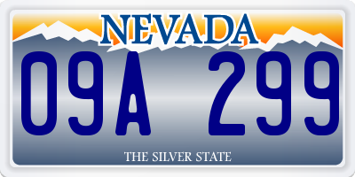 NV license plate 09A299