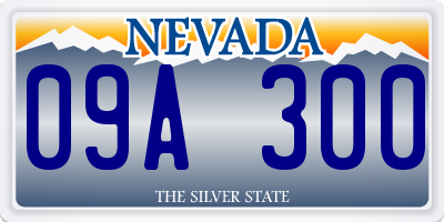 NV license plate 09A300