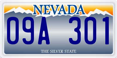 NV license plate 09A301