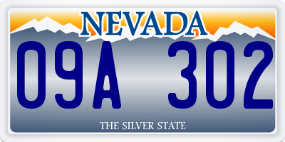 NV license plate 09A302