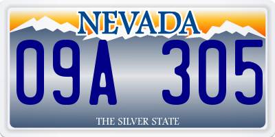 NV license plate 09A305