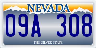 NV license plate 09A308