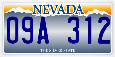 NV license plate 09A312