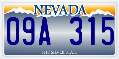 NV license plate 09A315