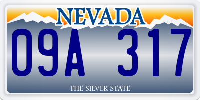 NV license plate 09A317