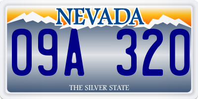 NV license plate 09A320